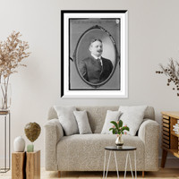 Historic Framed Print, Ivar Kirkegaard, Vice-Pres. Danish-American Assn.,  17-7/8" x 21-7/8"