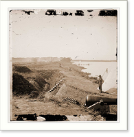 Historic Framed Print, Savannah Georgia (vicinity). View of Fort McAllister on the Ogeechee River,  17-7/8" x 21-7/8"