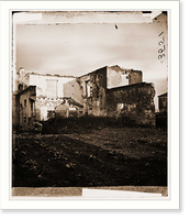 Historic Framed Print, Savannah Georgia. Ruins of houses - 3,  17-7/8" x 21-7/8"