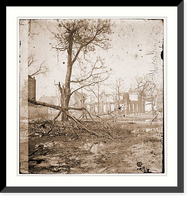 Historic Framed Print, Savannah Georgia. Ruins of houses - 6,  17-7/8" x 21-7/8"