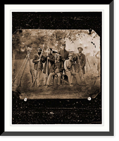 Historic Framed Print, Soldier Group,  17-7/8" x 21-7/8"