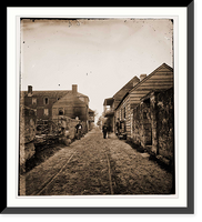 Historic Framed Print, St. Augustine Florida. Street view,  17-7/8" x 21-7/8"