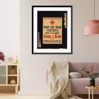 Vintage Photo Print - Every life saved by efficient medical aid