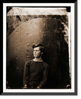 Historic Framed Print, Washington Navy Yard District of Columbia. Lewis Payne in sweater seated and manacl - 2,  17-7/8" x 21-7/8"