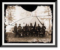 Historic Framed Print, Washington District of Columbia (vicinity). Gen. James A. Hall officers and men of,  17-7/8" x 21-7/8"