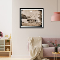 Historic Framed Print, Washington District of Columbia (vicinity). Gen. William F. Bartletts headquarters - 2,  17-7/8" x 21-7/8"
