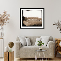 Historic Framed Print, Washington District of Columbia (vicinity). Hospital camp. Kendall Green,  17-7/8" x 21-7/8"