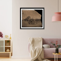 Historic Framed Print, Washington District of Columbia. Artillery group 3d Regiment Mass. H. Art. Fort Tot,  17-7/8" x 21-7/8"