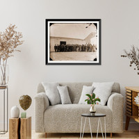 Historic Framed Print, Washington District of Columbia. Captain Chas. H. Tompkins (A.Q.M.) and clerks,  17-7/8" x 21-7/8"