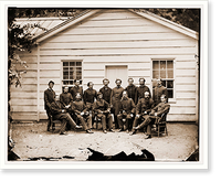 Historic Framed Print, Washington District of Columbia. Gen. Christopher C. Augur and staff,  17-7/8" x 21-7/8"
