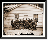 Historic Framed Print, Washington District of Columbia. Gen. Christopher C. Augur and staff,  17-7/8" x 21-7/8"
