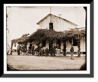 Historic Framed Print, Washington District of Columbia. Gen. Martin D. Hardin and staff at Fort Slocum,  17-7/8" x 21-7/8"