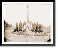 Historic Framed Print, Washington District of Columbia. Group of officers of Signal Corps. Camp of Instruc,  17-7/8" x 21-7/8"