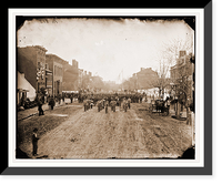 Historic Framed Print, Washington District of Columbia. Hancocks Veteran Corps on F Street N.W. Washington,  17-7/8" x 21-7/8"
