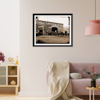 Historic Framed Print, Washington District of Columbia. John C. Howards stable on G Street between 6th and,  17-7/8" x 21-7/8"
