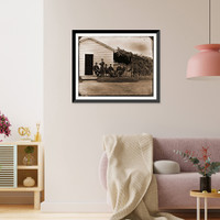 Historic Framed Print, Washington District of Columbia. Officers of companies F and K 3d Regiment Massachu,  17-7/8" x 21-7/8"