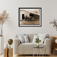 Historic Framed Print, Washington District of Columbia. Officers of companies F and K 3d Regiment Massachu,  17-7/8" x 21-7/8"