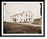 Historic Framed Print, Washington District of Columbia. Officers quarters at Signal Corps camp near George,  17-7/8" x 21-7/8"