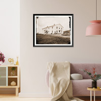 Historic Framed Print, Washington District of Columbia. Officers quarters at Signal Corps camp near George,  17-7/8" x 21-7/8"