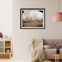 Historic Framed Print, Washington District of Columbia. Park of artillery (Excelsior Brigade) at Washingto,  17-7/8" x 21-7/8"