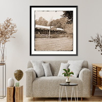 Historic Framed Print, Washington District of Columbia. The Grand Review of the Army. The Presidential rev,  17-7/8" x 21-7/8"