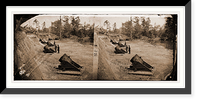 Historic Framed Print, Yorktown Virginia (vicinity). Battery No. 4 mounting 13-inch mortars. South end,  17-7/8" x 21-7/8"