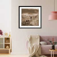 Yorktown Virginia (vicinity). Fortifications. The ditch dug by Cornwallis in 1781 w Classic, Vintage Print