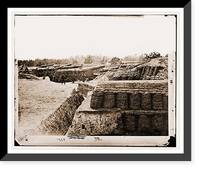 Historic Framed Print, Yorktown Virginia. Battery No. 1 at Farnholds House York River mounting one 200-pou,  17-7/8" x 21-7/8"
