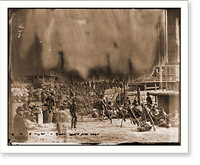Historic Framed Print, Aquia Creek Landing Va. Embarkation of 9th Army Corps for Fort Monroe,  17-7/8" x 21-7/8"