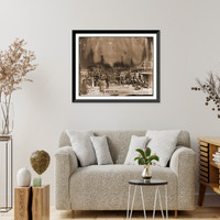 Historic Framed Print, Aquia Creek Landing Va. Embarkation of 9th Army Corps for Fort Monroe,  17-7/8" x 21-7/8"