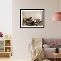 Historic Framed Print, Aquia Creek Landing Va. Embarkation of 9th Army Corps for Fort Monroe; another view,  17-7/8" x 21-7/8"