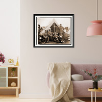 Historic Framed Print, 7th New York State Militia Camp Cameron D.C. - 2,  17-7/8" x 21-7/8"