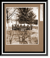 Historic Framed Print, Band group seated behind their instruments - 2,  17-7/8" x 21-7/8"