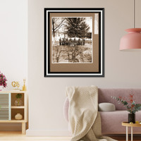 Historic Framed Print, Band group seated behind their instruments - 2,  17-7/8" x 21-7/8"