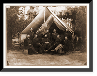 Historic Framed Print, Surgeons of 3rd Division 9th Army Corps in front of Petersburg Virginia August 1864,  17-7/8" x 21-7/8"