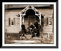 Historic Framed Print, Culpeper Va. Provost Marshal General Marsena R. Patrick and staff,  17-7/8" x 21-7/8"