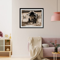 Historic Framed Print, Culpeper Va. Provost Marshal General Marsena R. Patrick and staff,  17-7/8" x 21-7/8"