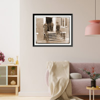 Historic Framed Print, Washington D.C. Gen. William Hoffman Commissary General of Prisoners (at right) and,  17-7/8" x 21-7/8"