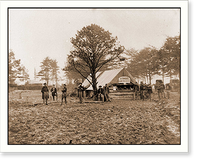 Historic Framed Print, Brandy Station Va. Tent of A. Foulke Sutler at headquarters of 1st Brigade Horse Ar,  17-7/8" x 21-7/8"