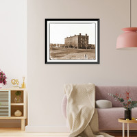 Historic Framed Print, Washington D.C. Douglas Hospital (formerly Minnesota row) 2d and I Streets NW,  17-7/8" x 21-7/8"