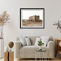 Historic Framed Print, Washington D.C. Douglas Hospital (formerly Minnesota row) 2d and I Streets NW,  17-7/8" x 21-7/8"