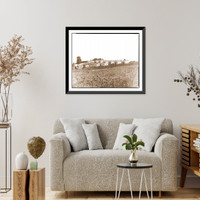 Historic Framed Print, Washington D.C. General view of Harewood Hospital on farm of W. W. Corcoran 7th Str,  17-7/8" x 21-7/8"