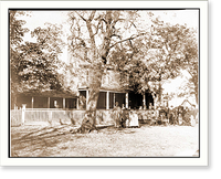 Historic Framed Print, Appomattox Court House Va. Civilians in front of the hotel,  17-7/8" x 21-7/8"