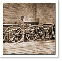Historic Framed Print, Unknown location. Confederate brass mountain howitzers,  17-7/8" x 21-7/8"