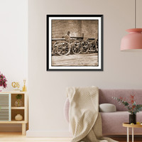 Historic Framed Print, Unknown location. Confederate brass mountain howitzers,  17-7/8" x 21-7/8"