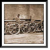 Historic Framed Print, Unknown location. Confederate brass mountain howitzers,  17-7/8" x 21-7/8"