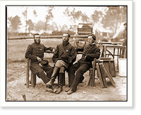 Historic Framed Print, Petersburg Va. Three surgeons of 1st Division 9th Corps,  17-7/8" x 21-7/8"