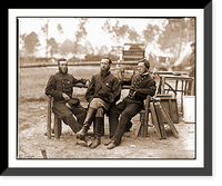 Historic Framed Print, Petersburg Va. Three surgeons of 1st Division 9th Corps,  17-7/8" x 21-7/8"