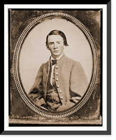 Historic Framed Print, Wm. Francis Jones Pvt. 5th Virginia Cavalry C.S.A. half-length portrait seated faci,  17-7/8" x 21-7/8"
