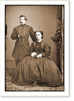 Historic Framed Print, Portrait of Maj. Gen. George B. McClellan officer of the Federal Army and his wife,  17-7/8" x 21-7/8"